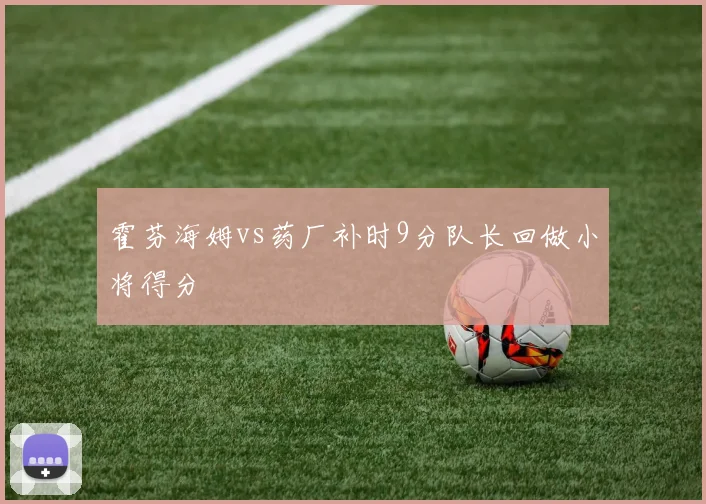 霍芬海姆vs药厂补时9分队长回做小将得分